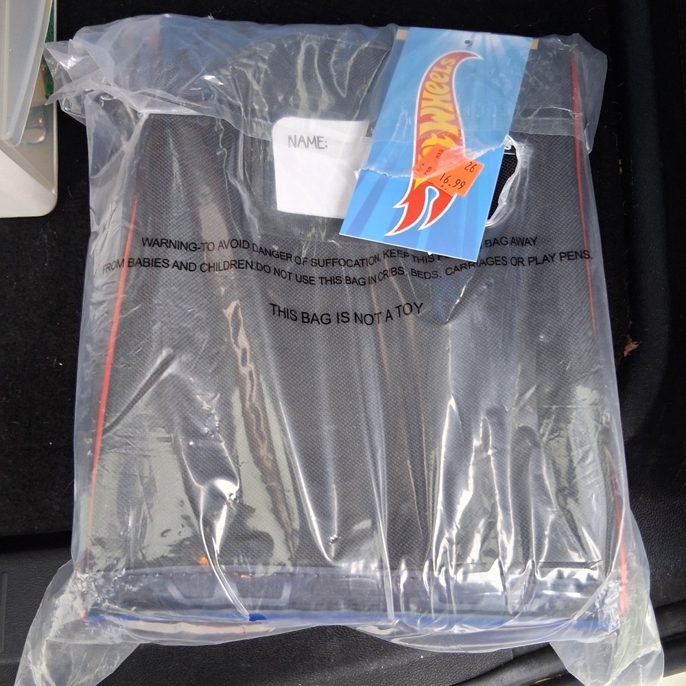 Hot Wheels Car 9.5" Kids School Insulated Lunch Bag #25 Sneddon Blue / Red - Picture 3 of 5